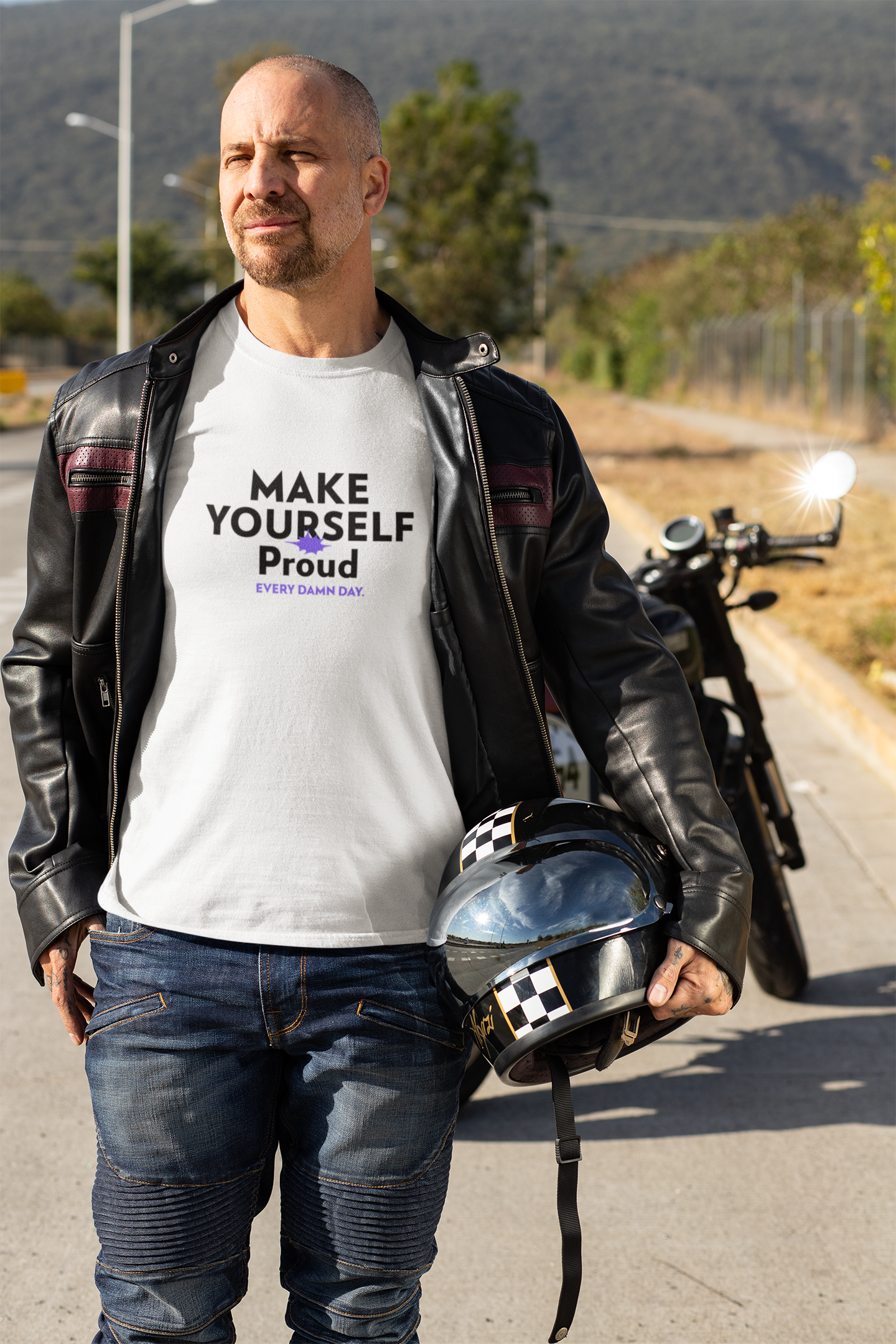 🏍️ Male Standard Crew T-Shirt – Make Yourself Proud